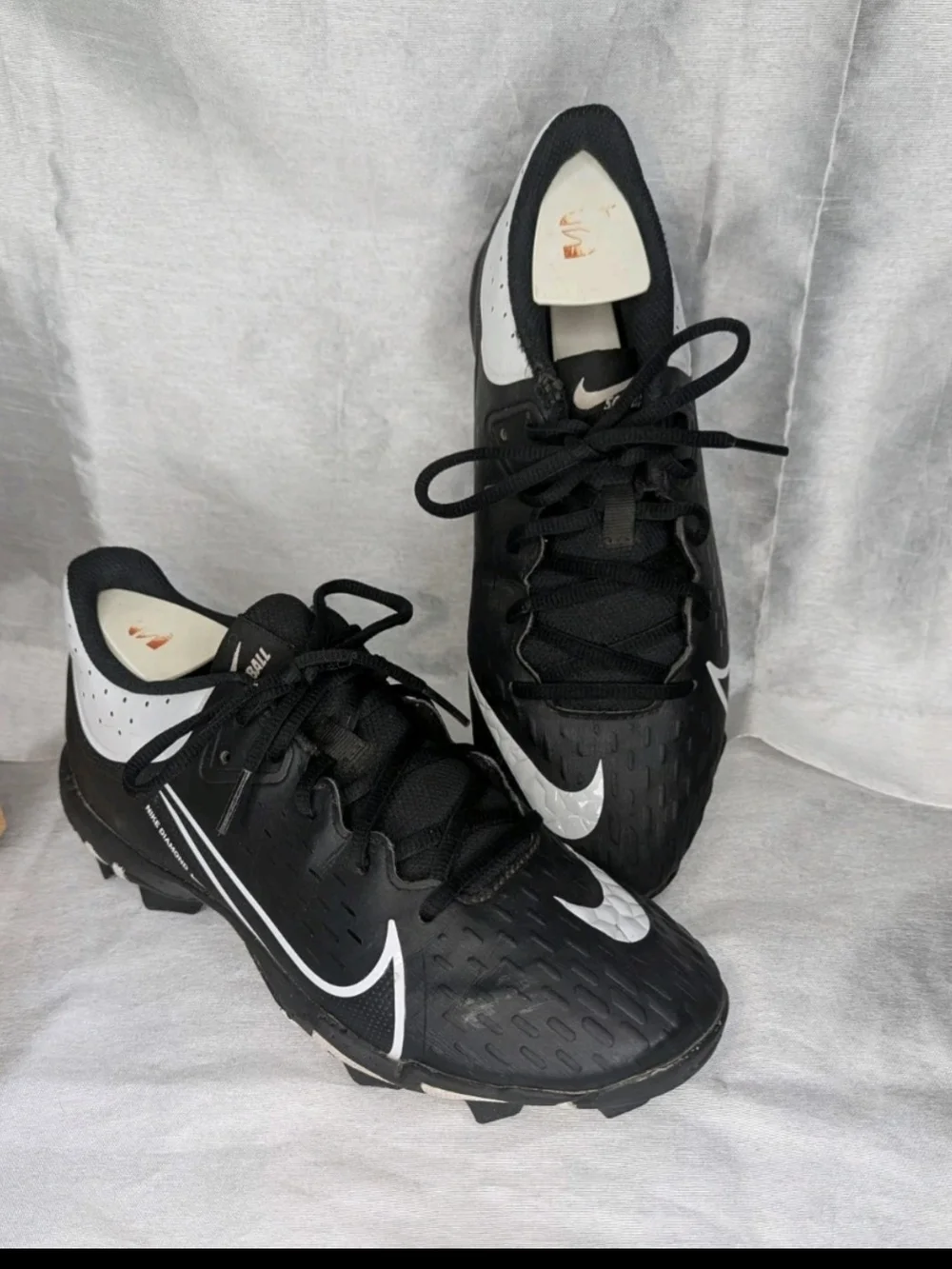 Nike Men's Baseball/Softball Cleats Black/White US 8 Medium